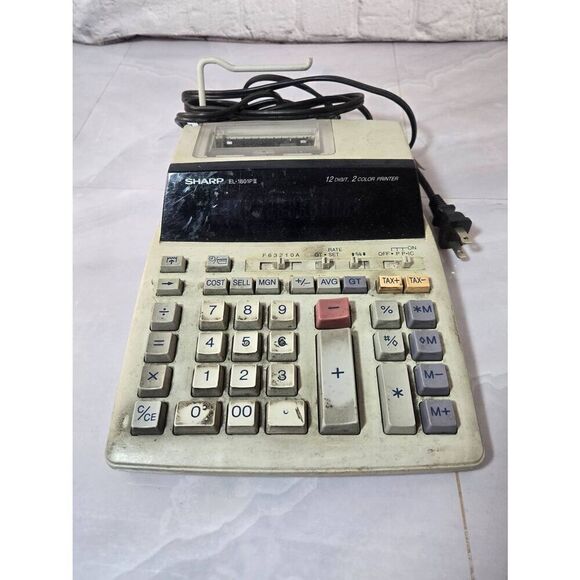 Sharp EL-1801P 12 Digit Electric Calculator - Picture 1 of 5